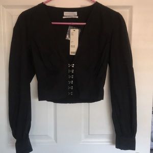 NWT Urban outfitters crop long tee